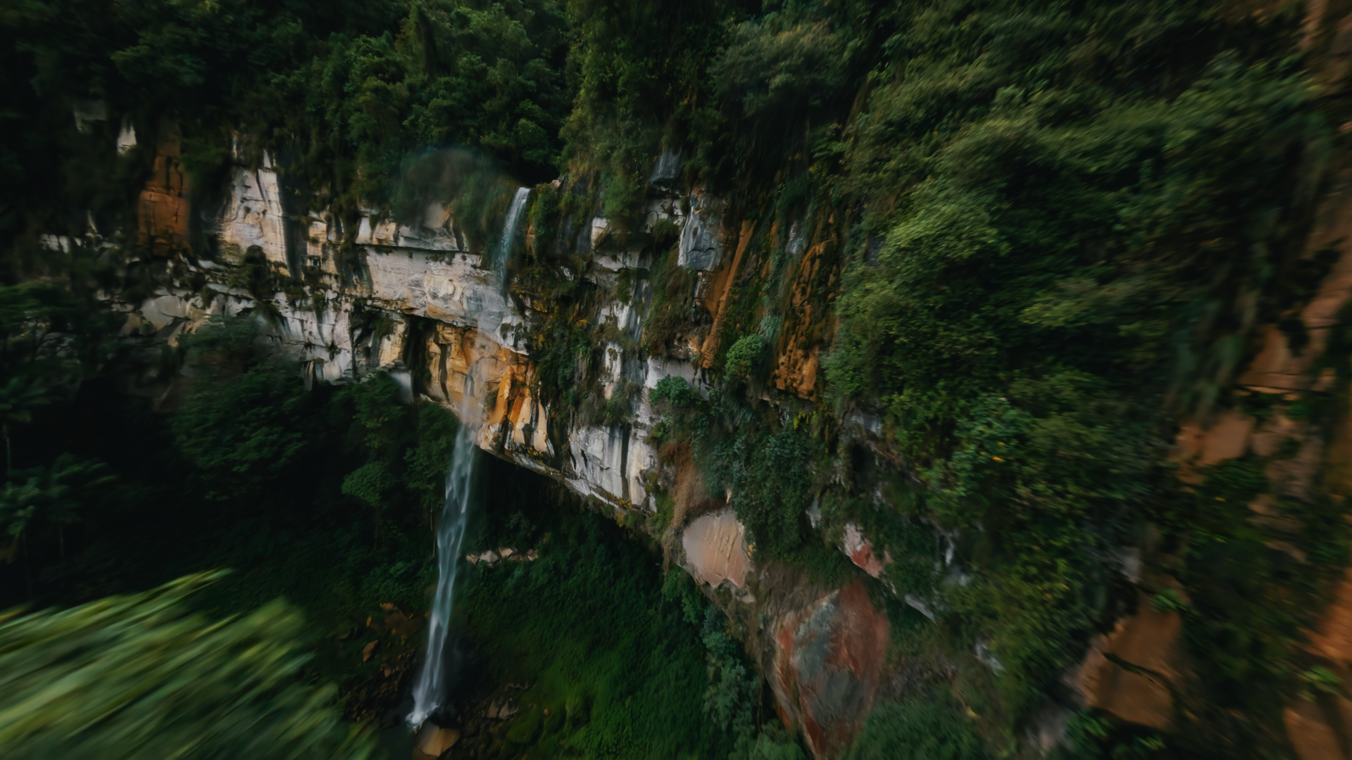 The same Yumbilla Waterfall frame with the LUT applied