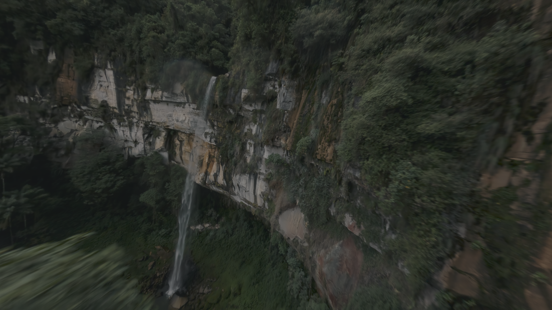 Yumbilla Waterfall before color grading